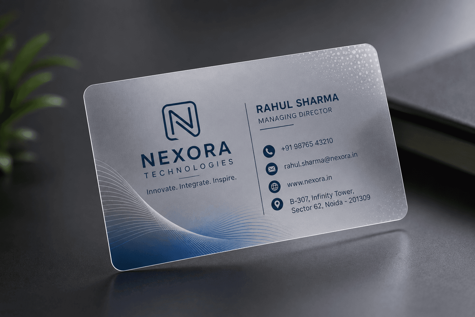 200 Micron NTR / PVC Semi Transparent Visiting Card